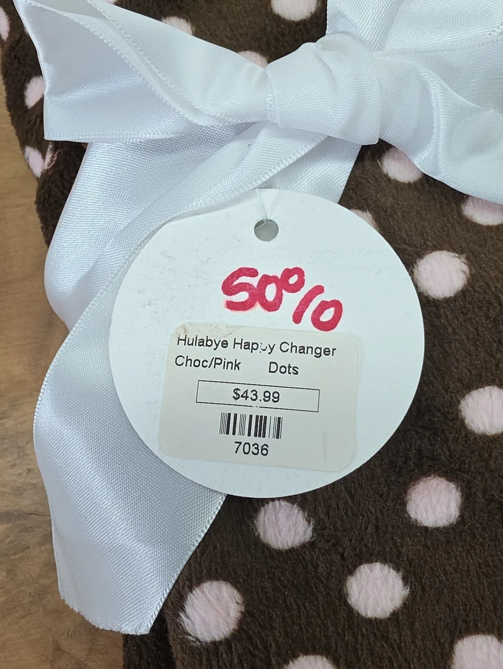 Happy Changer Kids Changing Cover - Brown with Pink Polka Dots